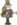 illustration of a colonial era person with a tall hat and musket shotgun