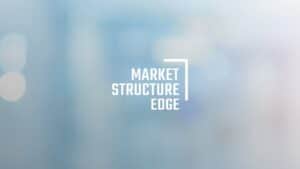 market structure edge logo on an abstract background